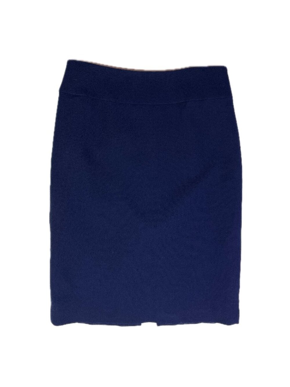 Vintage Talbots Collection Size 8 Thick Wool Crepe Skirt Lined Navy Blue